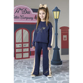 A'Dee Girls Navy Flare Tracksuit